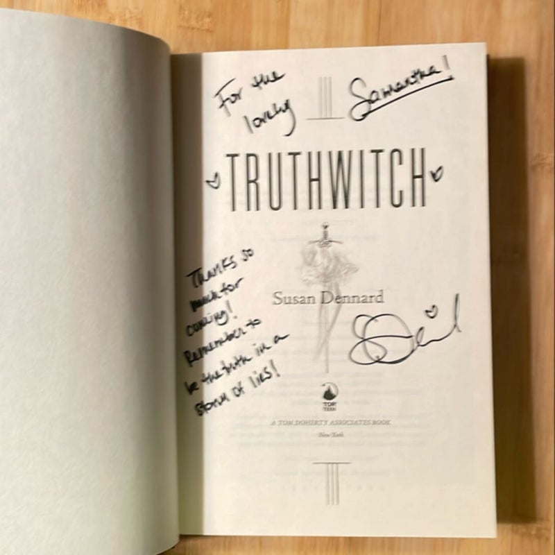 Truthwitch Signed and Personalized 