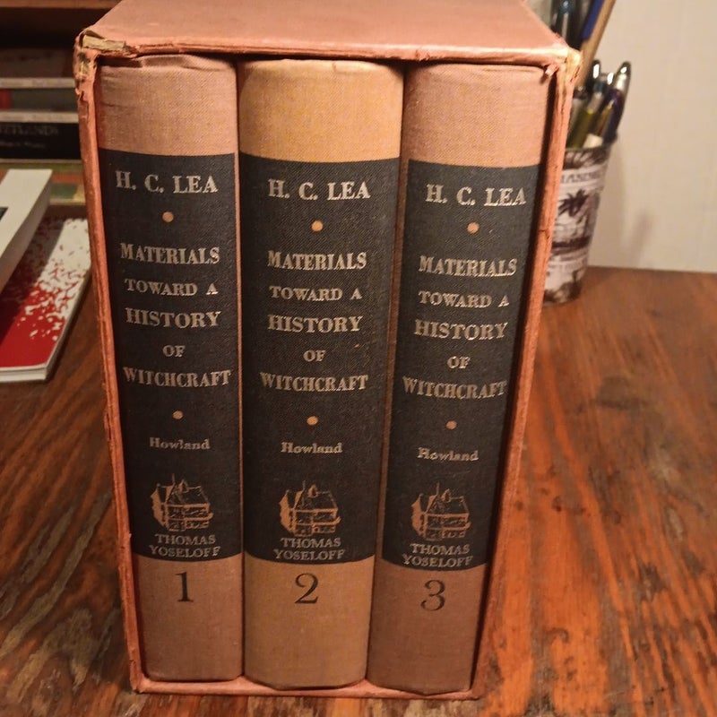 Materials Toward A History of Witchcraft 3 Volume set in slip box 1957