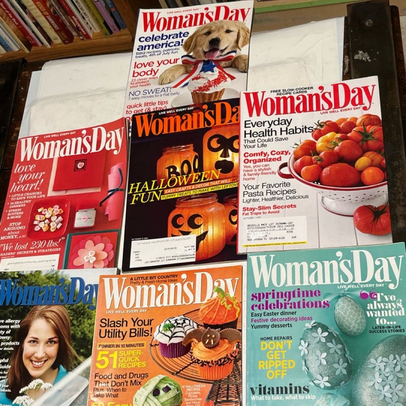 WOMAN'S DAY lot 9 Magazines All Of 2000s & Feb/April / July/ & Sept/Nov