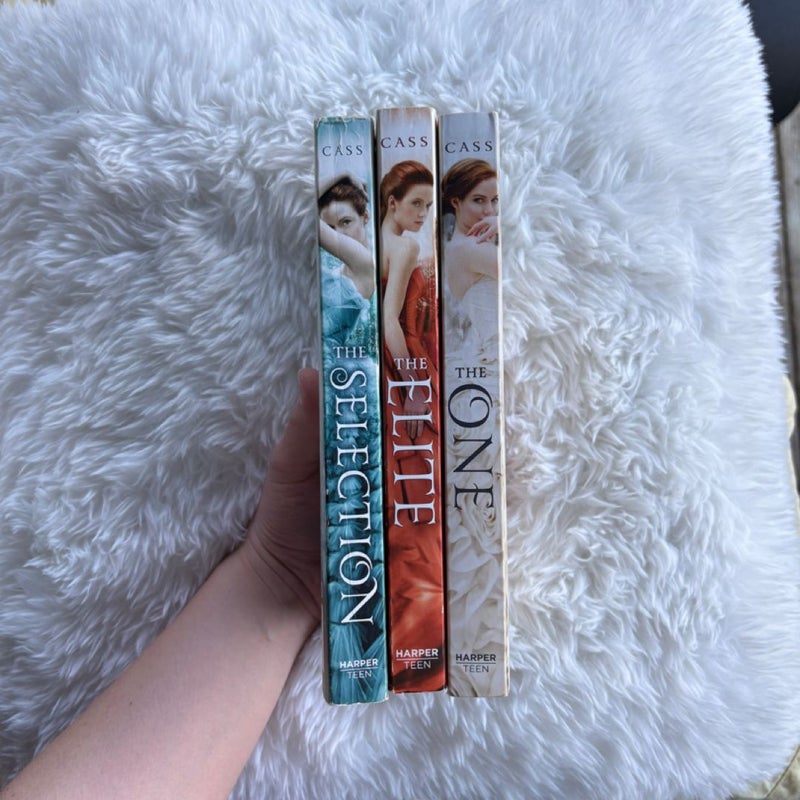 Three Paperbacks - The Selection Trilogy: The Selection, The Elite, & The One