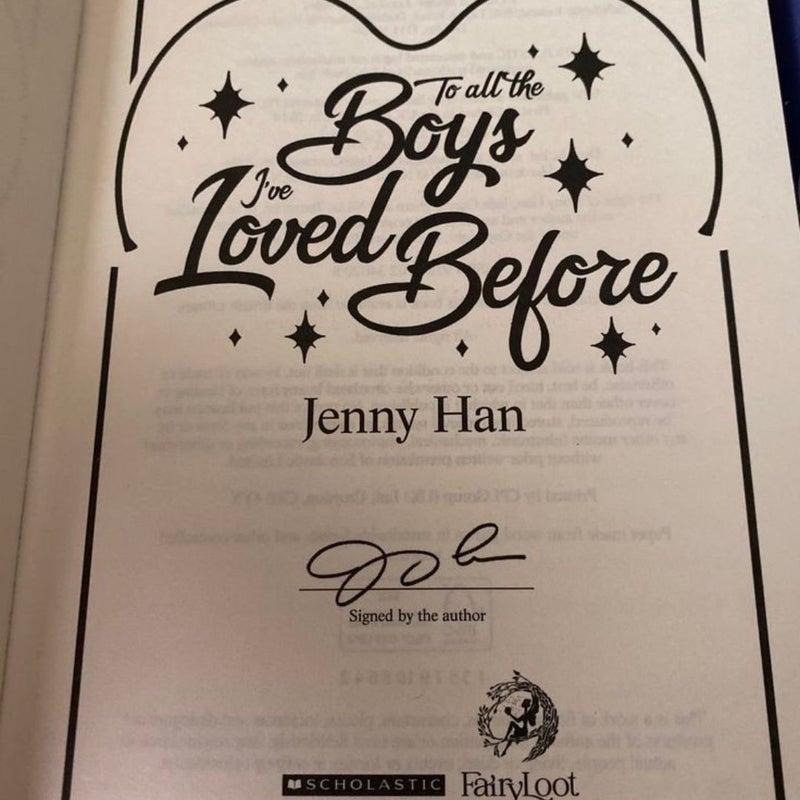 To All the Boys I’ve Loved Before Series Fairyloot Signed Special Edition Set