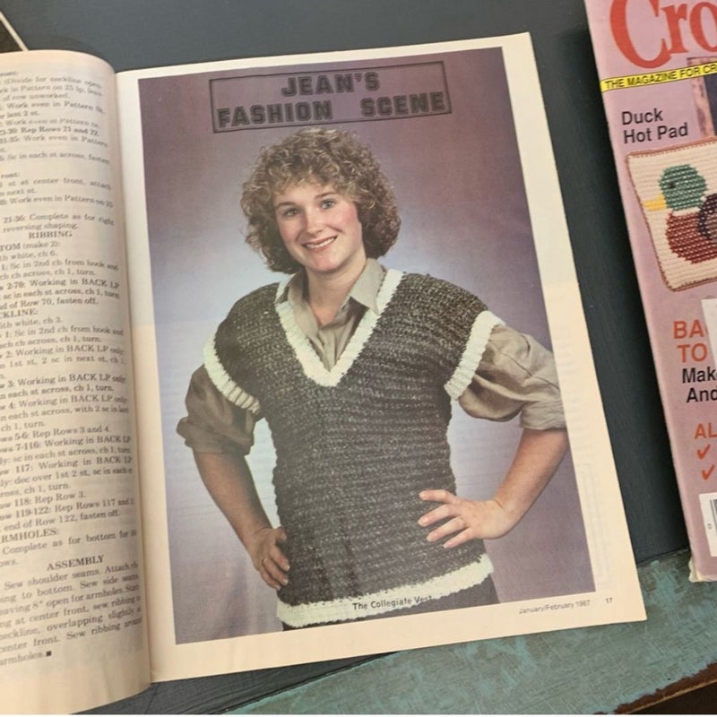 6 Crochet World Magazines from 1987