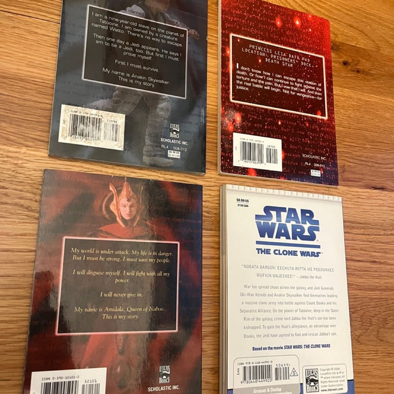 SET Star Wars Chapter Books Journal The Clone Wars