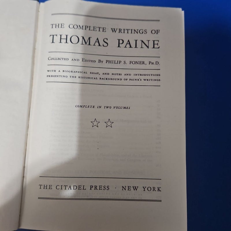 The COMPLETE WRITINGS of THOMAS PAINE