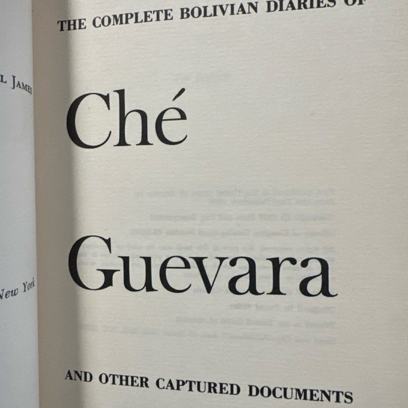 The Complete Bolivian Diaries Of Che’ Guevara By Daniel James. 1968. 1st Edition