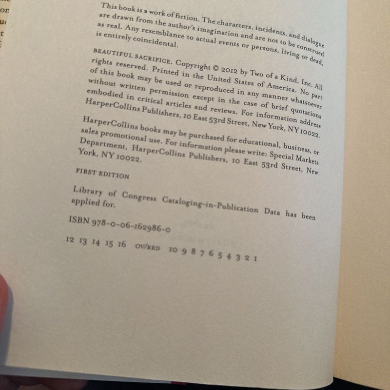 (First Edition) Beautiful Sacrifice