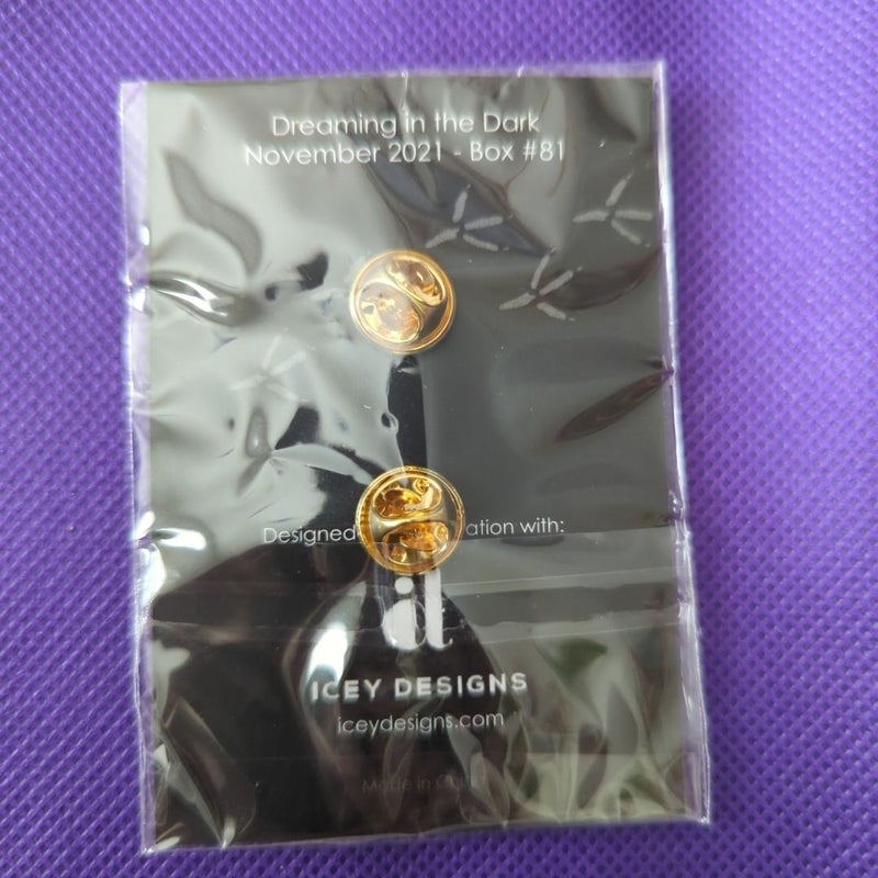 Owlcrate Dreams Lie Beneath Dreaming in the Dark Nov 2021 Enamel Pin