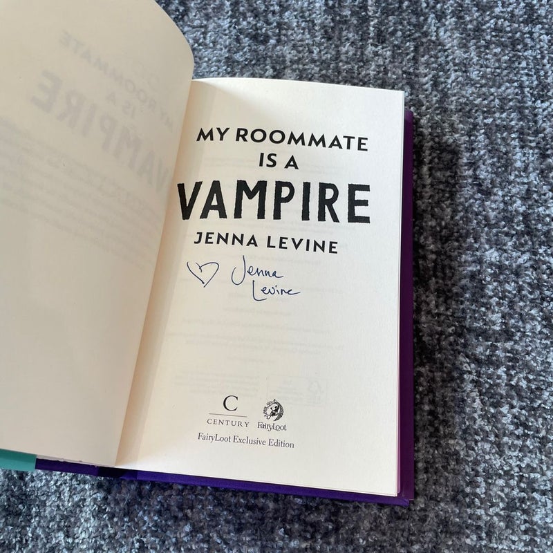 My Roommate Is a Vampire Fairyloot SIGNED edition with sprayed edges