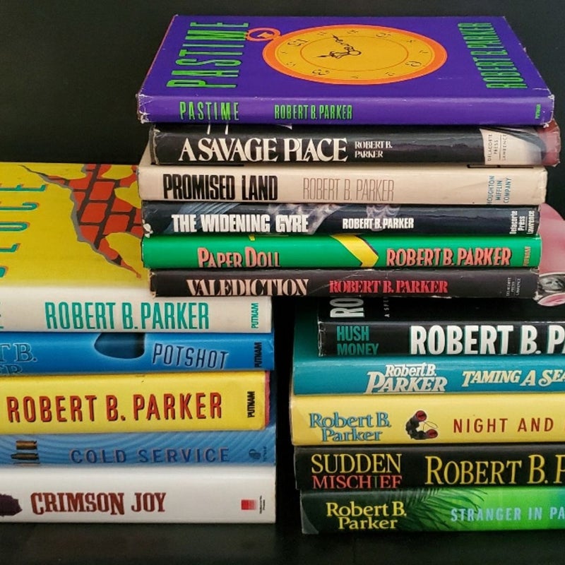 Lot of 16 Robert B Parker Hardback Detective Novels