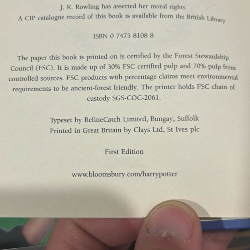 Harry Potter and the Half-Blood Prince (first edition)