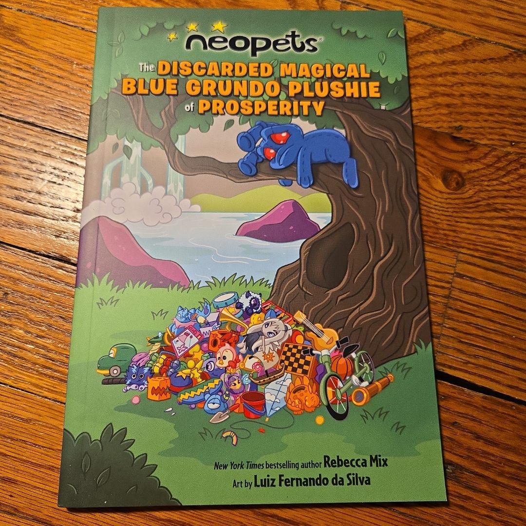 Neopets: the Discarded Magical Blue Grundo Plushie of Prosperity