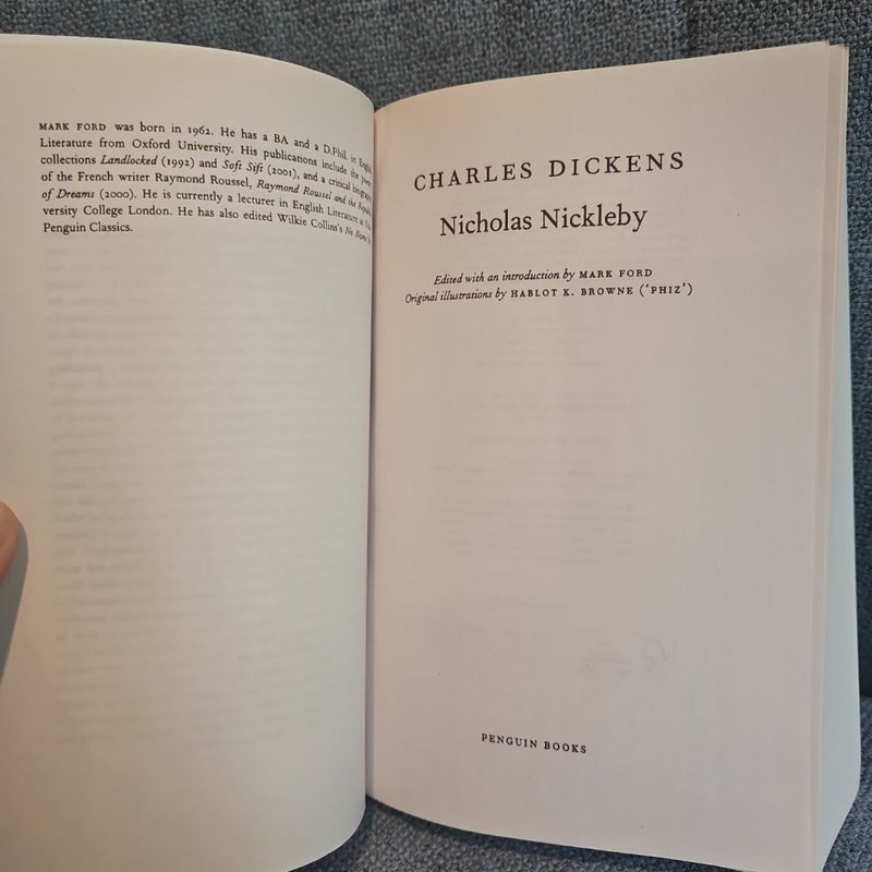 The Life and Adventures of Nicholas Nickleby