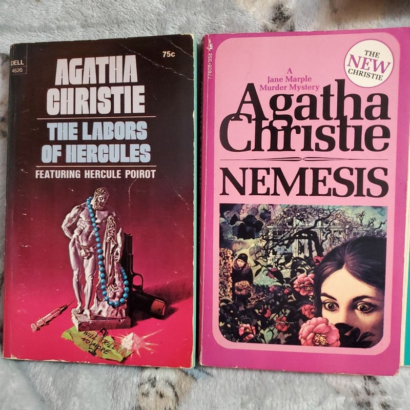 The Body in the Library, Partners in Crime, Passenger to Frankfurt, Nemesis, The Labors of Hercules (colored page edges bundle)