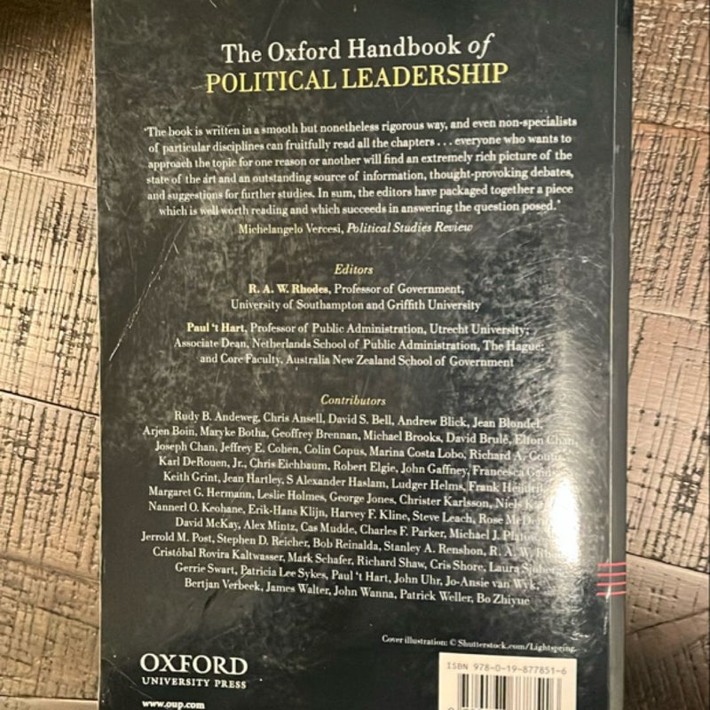 The Oxford Handbook of Political Leadership