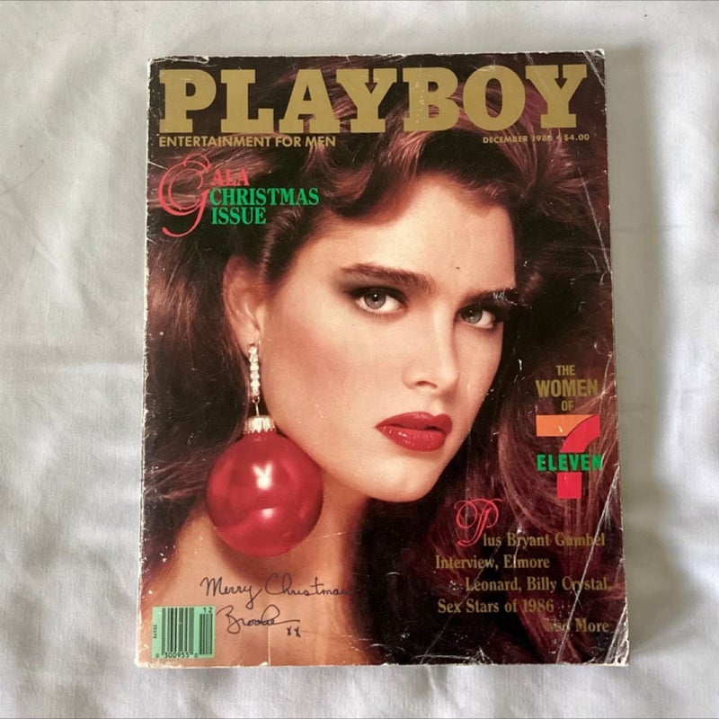 PLAYBOY - DECEMBER 1986 - BROOK SHEILDS GALA CHRISTMAS ISSUE w/ Centerfold