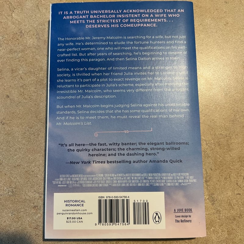 Mr. Malcolm's List (Movie TieIn) by Suzanne Allain, Paperback Pangobooks