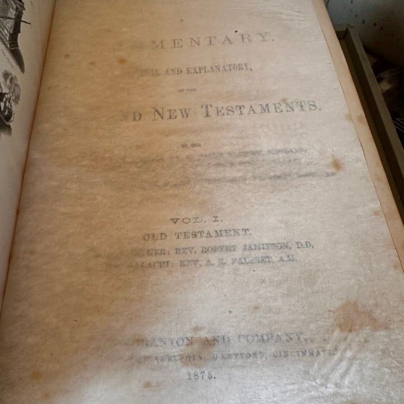 1873 commentary old and New Testament -RARE-