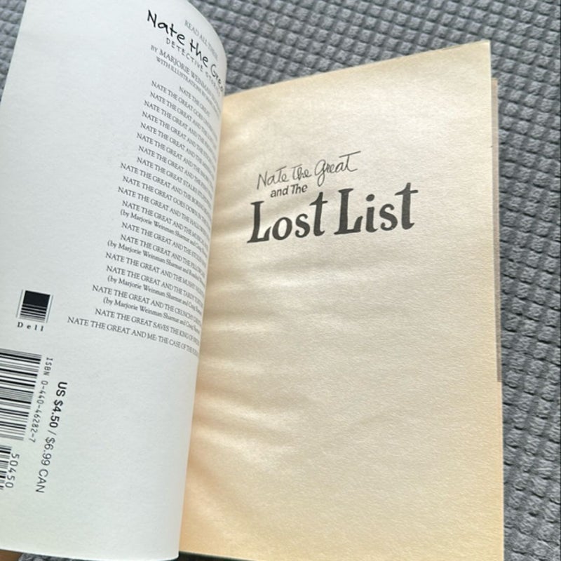 Nate the Great and the Lost List