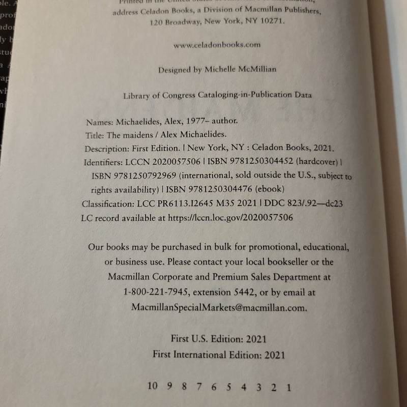 The Maidens (First Edition)