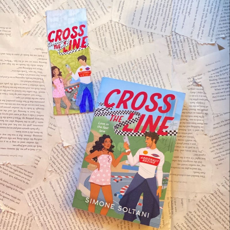 Cross the Line + handmade bookmark 