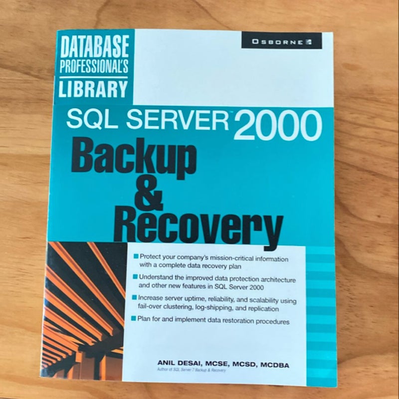 SQR SERVER 2000 Backup & Recovery