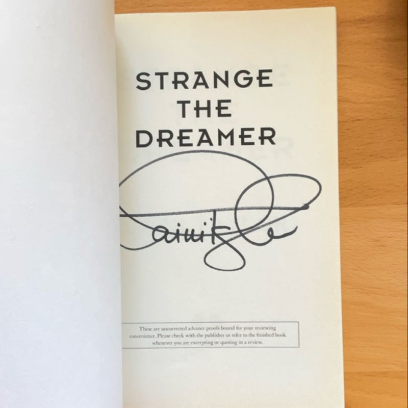 Strange the Dreamer (signed sampler)