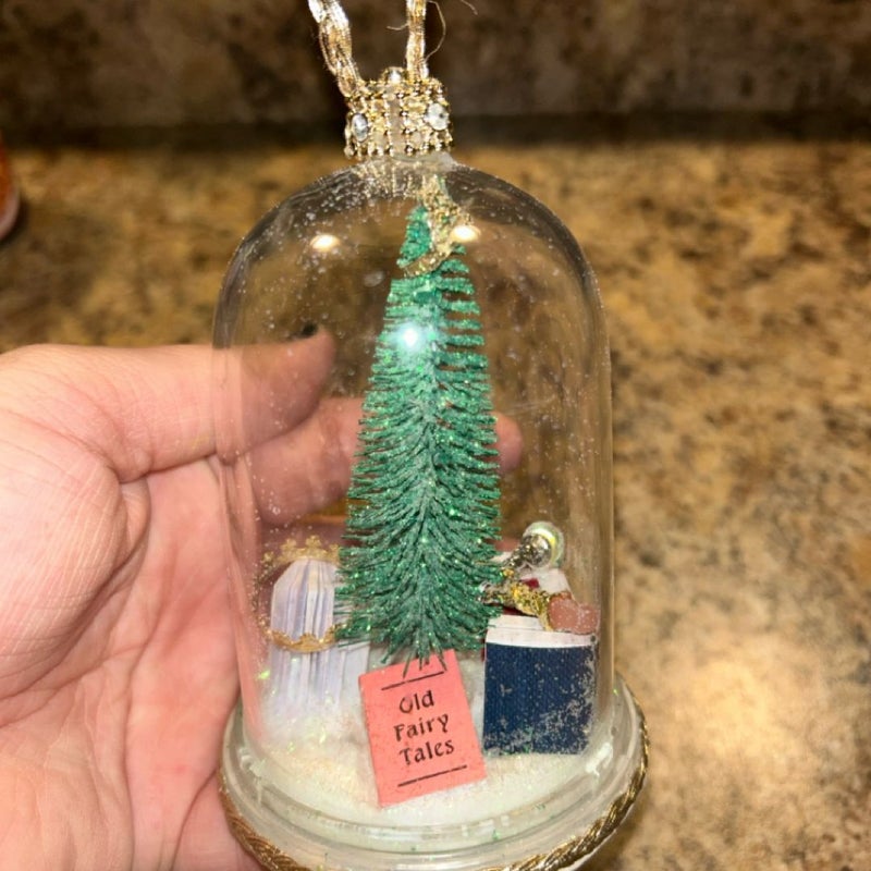 Fantasy Book themed handmade ornament