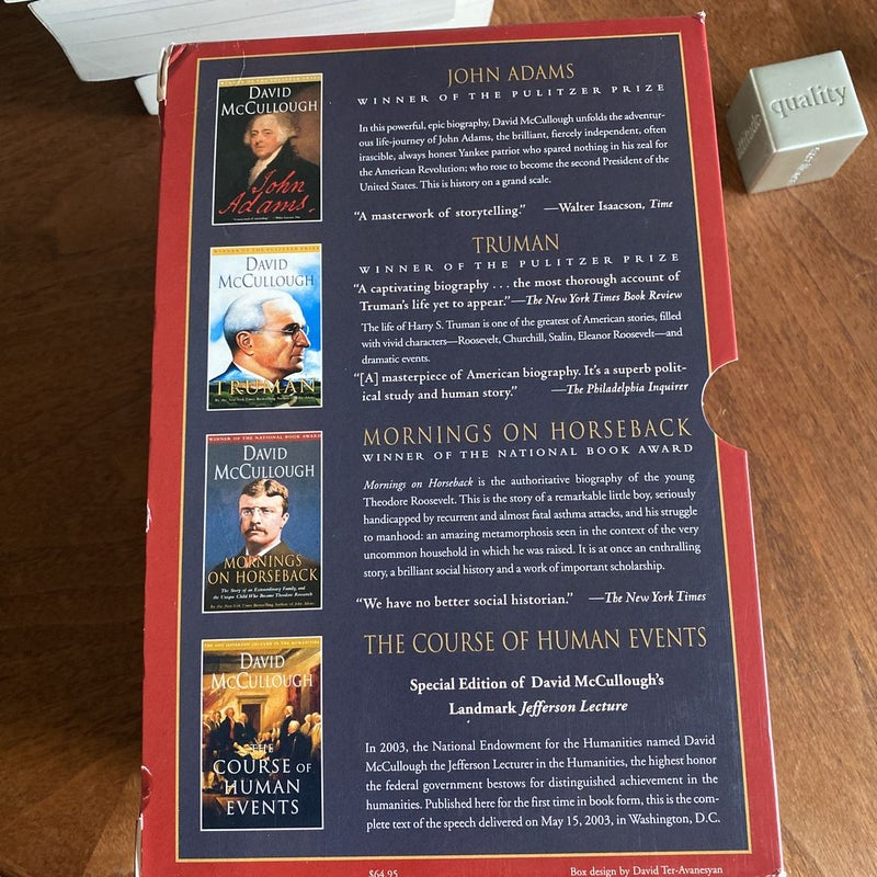 Box set of four David McCullough’s writings