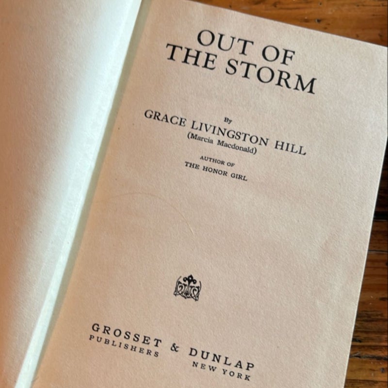 Out of the Storm - Grace Livingston Hill