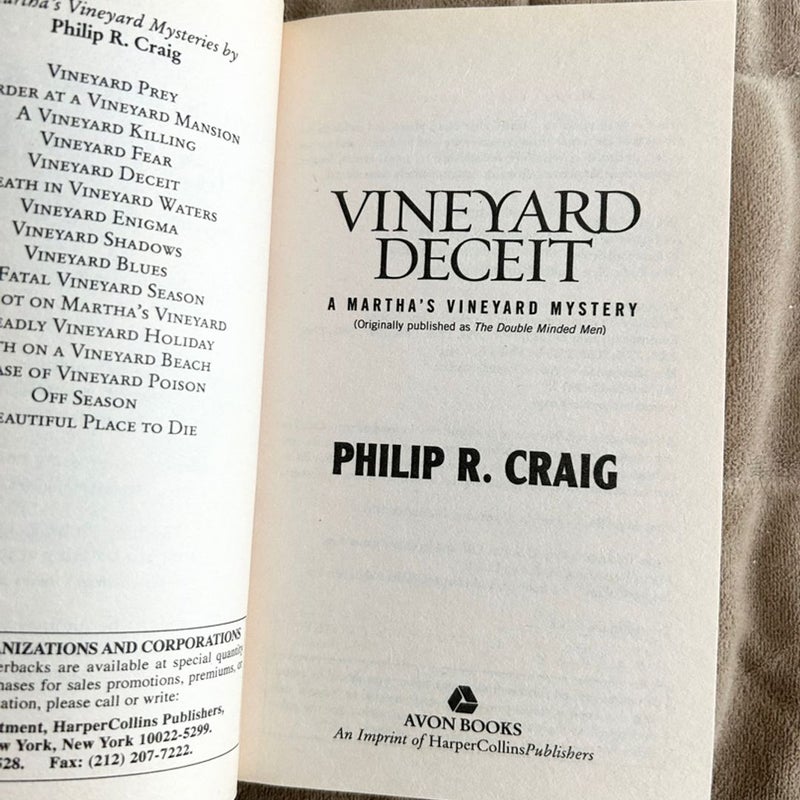 Vineyard Deceit 1928