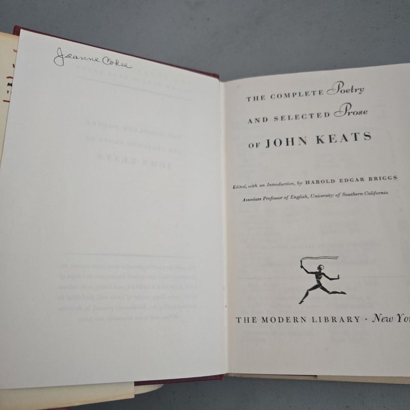 The Complete Poetry and Selected Prose of John Keats