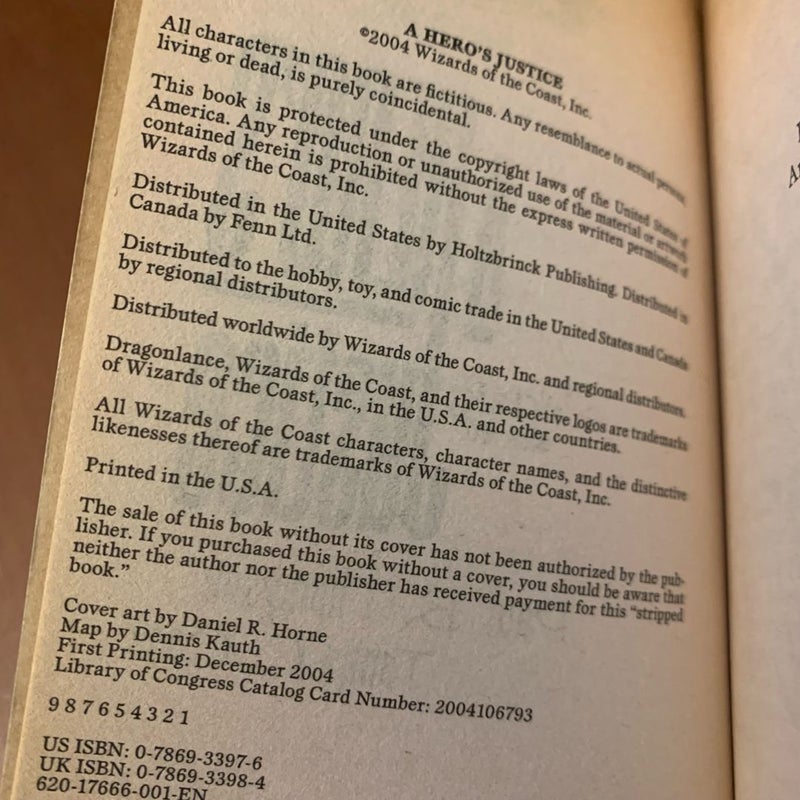 DragonLance: Complete Ergoth Trilogy Set: A Warrior’s Journey, The Wizard’s Fate, A Hero’s Justice, All First Edition First Printing