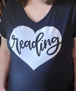 Heart Reading V-Neck Ladies Shirt