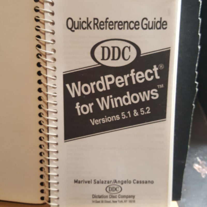 Word perfect for Windows versions 5.1 and 5.2
