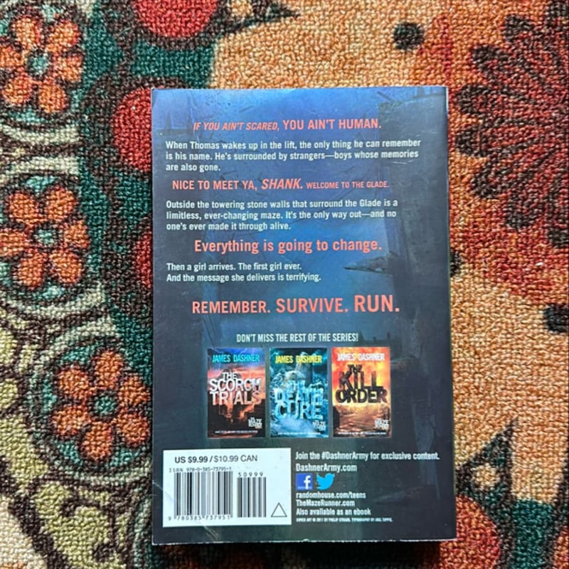 The Maze Runner (Maze Runner, Book One) by James Dashner, Paperback ...