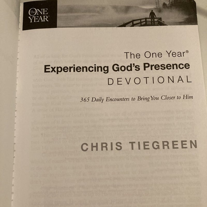 The One Year Experiencing God's Presence Devotional