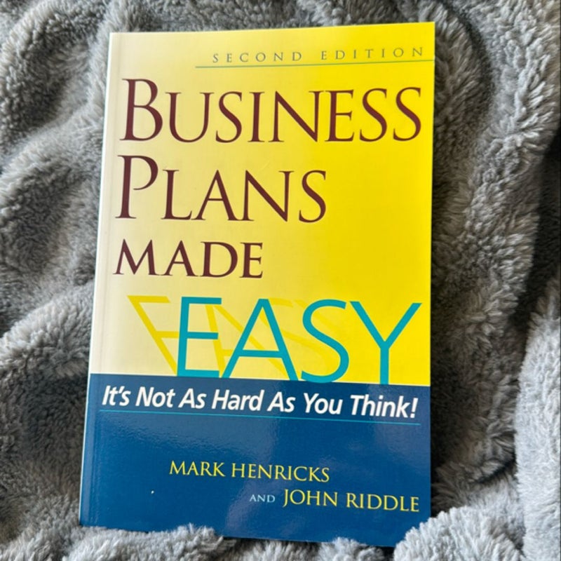 Business Plans Made Easy