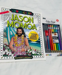 Beand New! Crush and Color: Jason Momoa & Mechanical Pencil Set No
