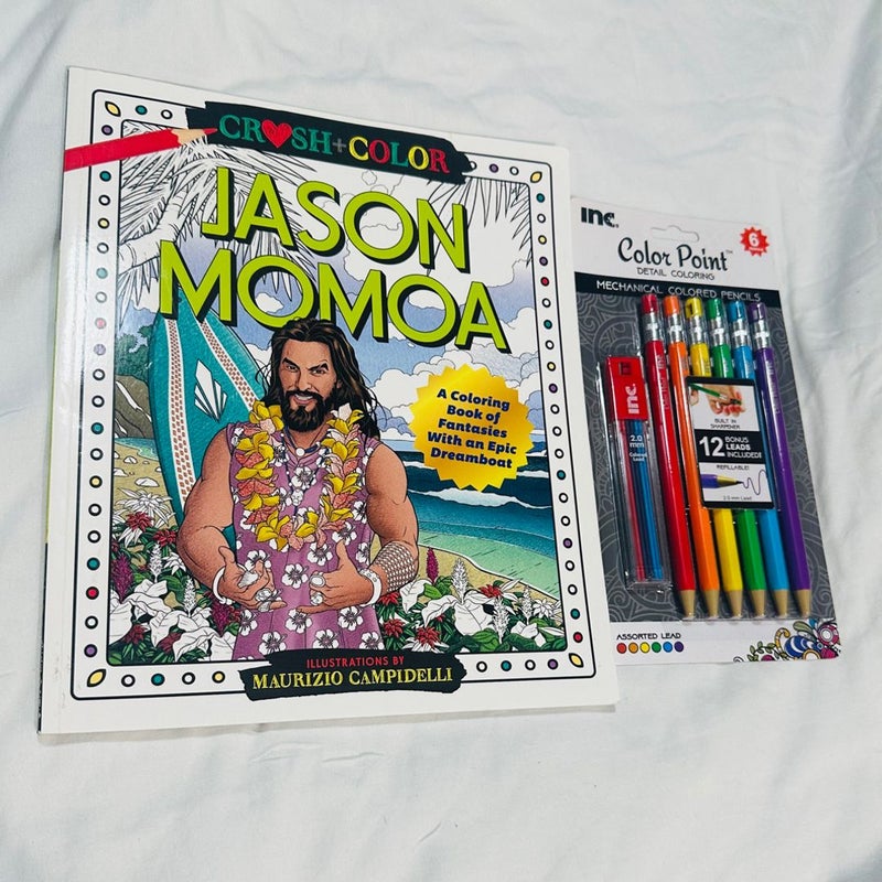 Beand New! Crush and Color: Jason Momoa & Mechanical Pencil Set