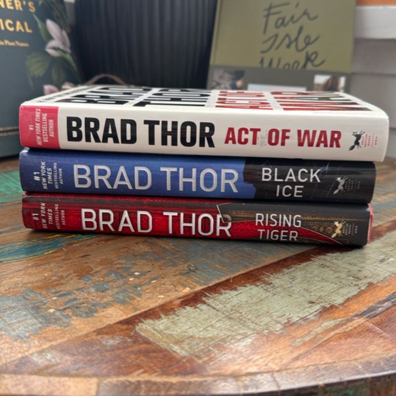 3 THOR BOOKS: Act of War, Black Ice & Rising Tiger