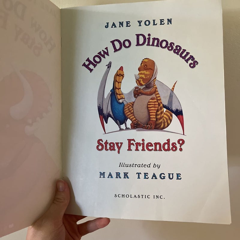 How do dinosaurs stay friends?