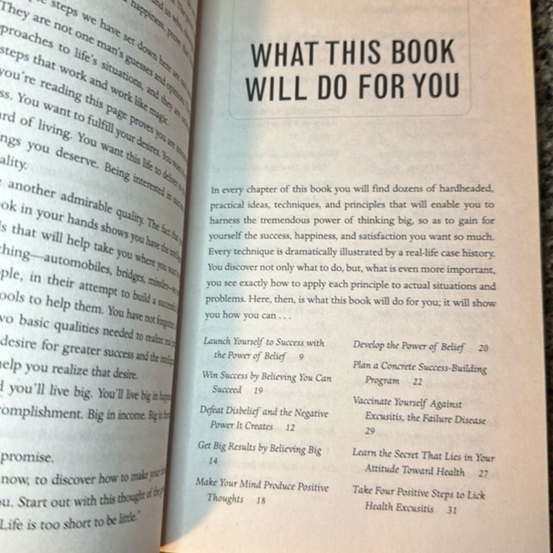 The Magic of Thinking Big