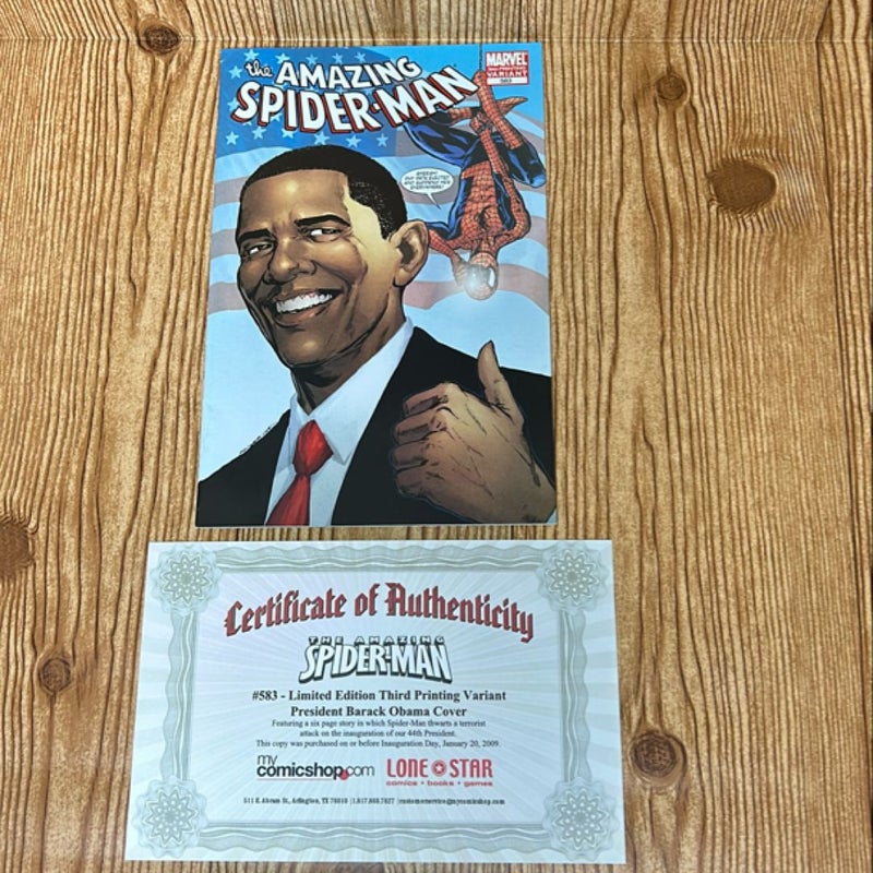 The Amazing Spriderman President Obama Cover