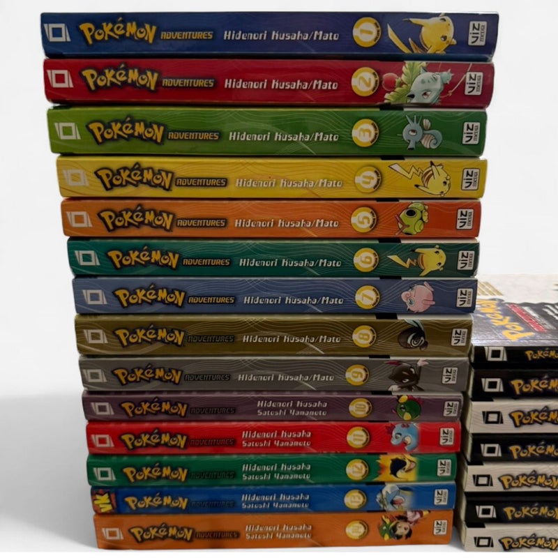 Pokémon Adventures (Red and Blue) Vol. 1-14 and Pokemon Adventures Black & White Vol. 1,3-8