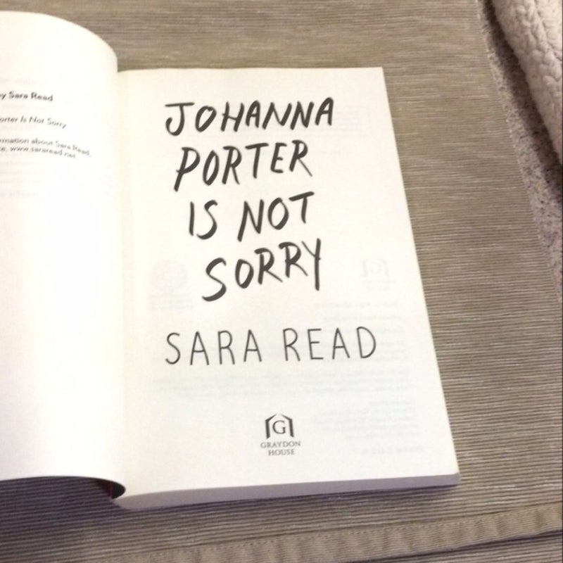 Johanna Porter Is Not Sorry