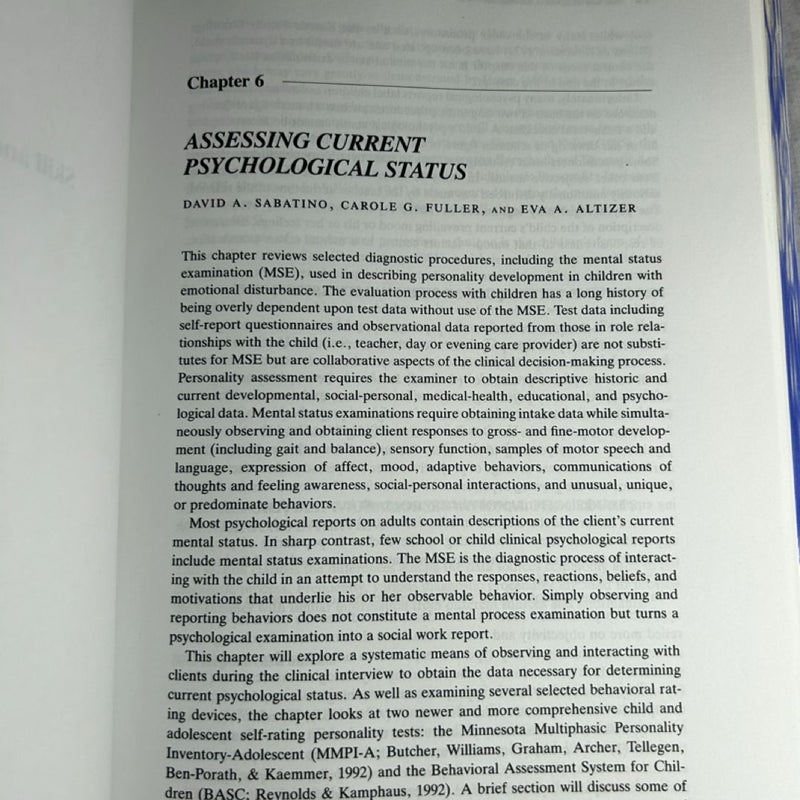 Psychological Assessment of Children