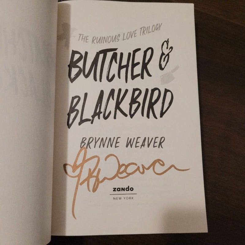 SIGNED Butcher and Blackbird