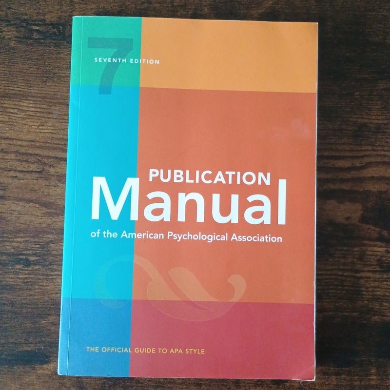 Publication Manual of the American Psychological Association