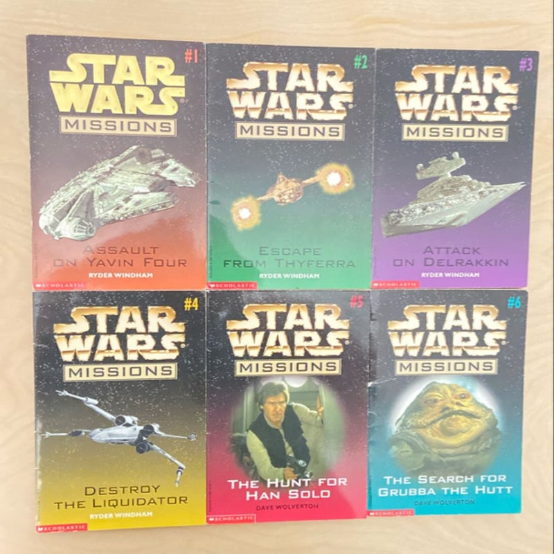 Star Wars Missions Lot of Books #1 to #6