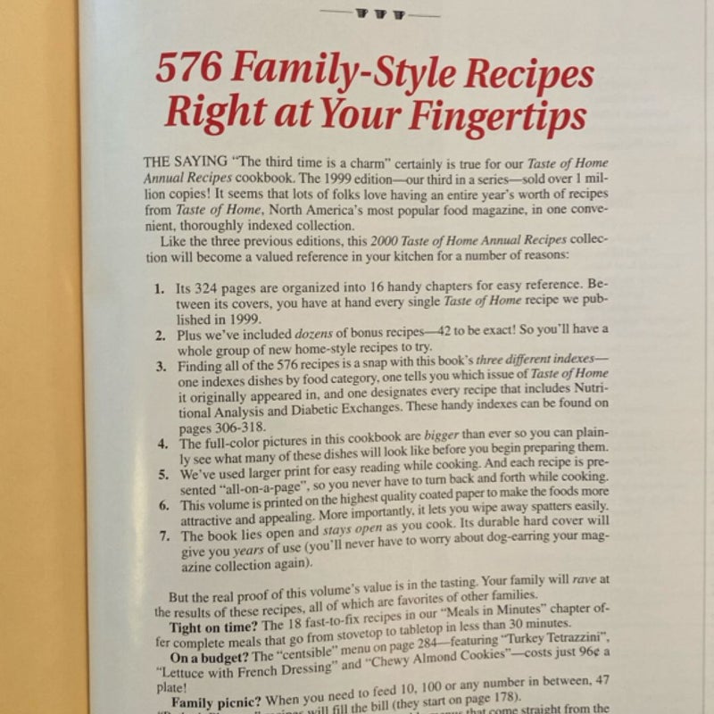 Taste of Home Annual Recipes 2000